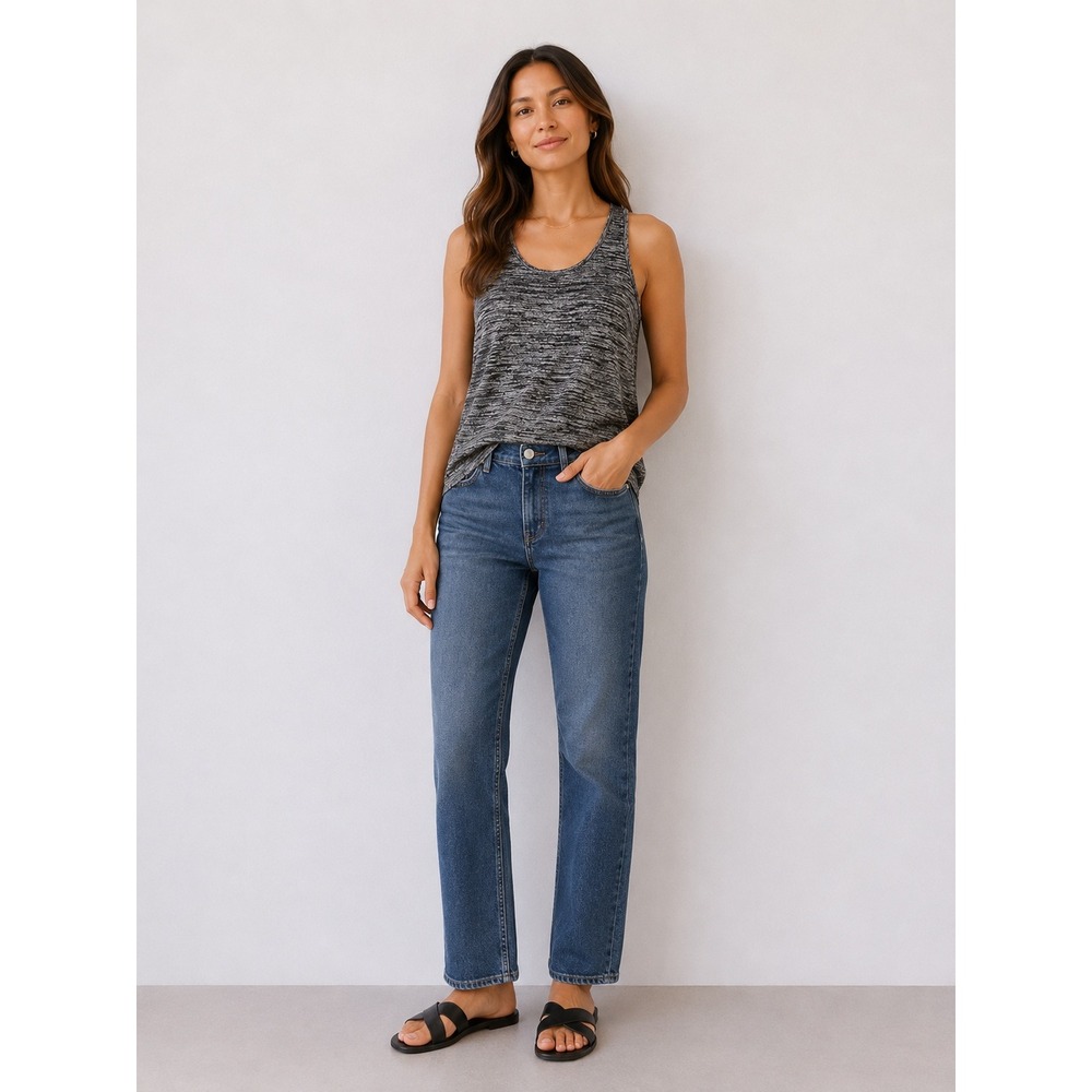 rag & bone Black Heather Twist Back Tank Top Small | Scoop Neck Sleeveless $115 - Picture 1 of 10